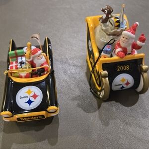 Set of 2- Danbury Mint Pittsburgh Steelers Ornaments 🎄🖤💛